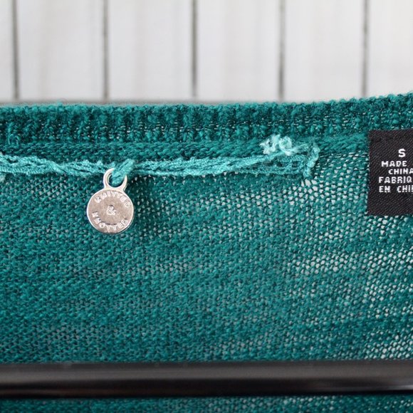 Teal Long Sleeve Patterned Sweater - Picture 4 of 7